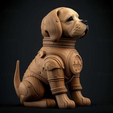 3D model Asterisk cosmonaut dog famous animal (STL)